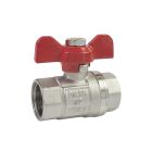 Beta Lever Ballvalves Female x Female, Red Butterfly Handle