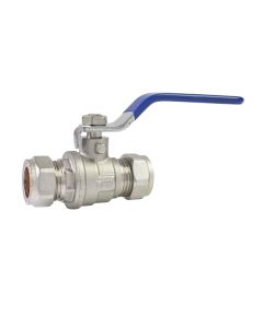 Beta Lever Ballvalves Compression, Blue Handle