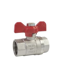 Beta Lever Ballvalves Female x Female, Red Butterfly Handle